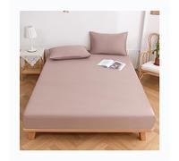 Sábana bajera ajustable con doble bolsillo profundo, 100 % algodón, elástico, ropa de cama de lujo, buen ajuste para protectores de colchón de 5 a 10,6 pulgadas de profundidad (color: A, tamaño: