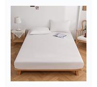 Sábana bajera ajustable con doble bolsillo profundo, 100 % algodón, elástico, ropa de cama de lujo, buen ajuste para protectores de colchón de 5 a 10,6 pulgadas de profundidad (color: A, tamaño: