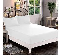 Sábana bajera ajustable de 1 pieza de calidad de hotel, de lujo y más suave, de 1500 hilos, de calidad egipcia, bolsillo profundo de hasta 16 pulgadas, resistente a las arrugas y a la decoloración