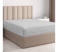 Sábana bajera ajustable doble pequeña de 120 x 190 cm, 100 % satén de algodón, 400 hilos, sábana bajera para colchones de hasta 30 cm, suave, transpirable y sin arrugas, calidad de hotel, OEKO-TEX