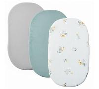 Sábana bajera ajustable para cochecito de bebé 42x81cm, sábana bajera para bebé, cochecito y moisés - Muselina 100% algodón, suave y transpirable, apta para cuna y cama infantil, juego de 3 unidades