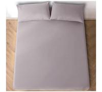 Sábana Bajera Ajustable tamaño King (150 x 200 cm), sábana Bajera Transpirable de 25 cm de Profundidad, sábana Bajera con Esquinas elásticas, Color Gris