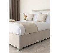 Sábana Bajera Belledorm, extraprofunda, de 48,26 cm; transforma una Base de diván con Aspecto de Goteo; Ante sintético de Lujo, (Color: Lino, 137 x 191cm)