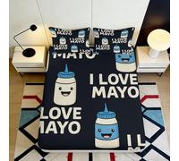 Sábana Bajera Cartoon Mayo 3D Impresa Microfibra Bolsillo Profundo Antideslizante Ropa de Cama Funda de Colchón Cartoon Mayo 120x200x25cm