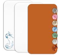 Sábana bajera Cododo 50 x 83 cm (juego de 2) + 1 Protector de colchón impermeable Cododo - Set de 2 sábanas Cododo y cubrecolchón Cododo - Oeko-TEX (blanco/camel, 50 x 83 cm)