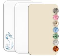 Sábana bajera Cododo 50 x 83 cm (juego de 2) + Protector de colchón impermeable - Set de 2 sábanas y cubrecolchón Oeko-TEX (blanco/vainilla, 50 x 83 cm)