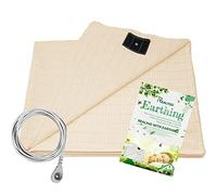 Sábana bajera con cable de conexión a tierra, alfombrilla para cama de tierra que alivia el dolor y promueve la recuperación de energía y EMF