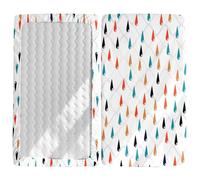 Sábana Bajera Cuna Bebe Gota de Agua Imprime, Morbuy Sabanas Minicuna, Ábana Capazo Ajustable Transpirable Funda de Cuna Universal para Colchones Ovalados,Rectangulares (Gota de agua,140x70cm)