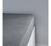 Sábana bajera ajustable de punto de algodón jersey cotton. acero 135/150x200cm