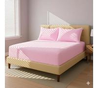 Sábana bajera de forro polar tipo osito de peluche extraprofunda de 30 cm o fundas nórdicas tamaño individual, doble, king y súper king UK (rosa king)