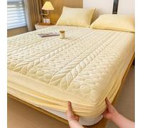 Sábana bajera de terciopelo suave, antideslizante, lavable, funda de colchón de felpa gruesa para tamaño Queen/King, colcha para todas las estaciones, 150 x 200 cm, protector de colchón