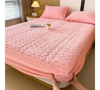 Sábana bajera de terciopelo suave, antideslizante, lavable, para cama tamaño Queen/King, protector de cama de felpa gruesa para todas las estaciones, 180 x 200 cm