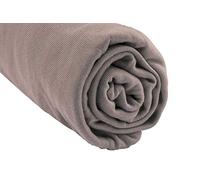 Sábana bajera de viscosa de bambú para cama de matrimonio 140 x 90/140 x 200 cm, color gris