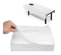 Sábana bajera desechable para masajes de salón de belleza, spa, mesa de masaje, mesa de cama, sábana bajera con agujero (100 unidades)