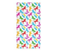 Sábana bajera impermeable para cuna, diseño de unicornios de dibujos animados, color blanco