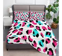 Sábana Bajera Impresas de Microfibra Suave Diseño Sencillo con Estampado De Leopardo Suave Cómoda Transpirable Tela, Elástico en el Borde Bolsillo Profundo 30cm, 150 x 200 cm, Color