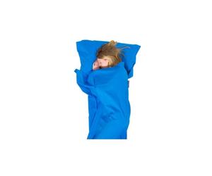 Sábana bajera LIFEVENTURE Forro de algodón para saco de dormir rectangular (azul)
