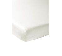 Sábana Bajera Meyco Baby Uni para el colchón del Parque (Ajuste Gracias a la Banda elástica en Todo el Contorno, Transpirable, Dimensiones: 75 x 95cm), Blanco Crema