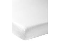 Sábana bajera Meyco Baby Uni para la cuna (sábana jersey suave, ajuste perfecto gracias a la elasticidad integral, transpirable, dimensiones: 40 x 80 / 90cm), blanco