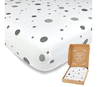 Sábana Bajera mimaDu® para Cuna, sábanas maxicuna 140 x 70 cm, sábanas Cuna 70x140, sábanas Cuna 60x120 algodón, sábana Bajera Cuna 120x60, sábanas Cuna 100% algodón Peinado con Oeko-Tex (Puntos)