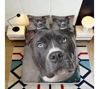 Sábana Bajera Perro 3D Impresa Microfibra Bolsillo Profundo Antideslizante Ropa de Cama Cubierta Acolchada Perro Lavable Hogar Dormitorio 180x200x25cm