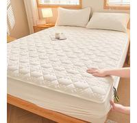 Sábana bajera, protector de colchón, funda de cama antideslizante de bolsillo profundo, suave, transpirable, antipolvo para el hogar y el hotel