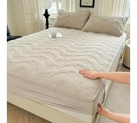 Sábana bajera, protector de colchón, funda de cama antideslizante de bolsillo profundo, suave, transpirable, antipolvo para el hogar y el hotel