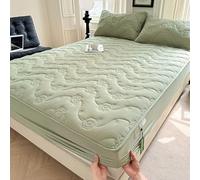 Sábana bajera, protector de colchón, funda de cama antideslizante de bolsillo profundo, suave, transpirable, antipolvo para el hogar y el hotel