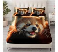 Sábana bajera realista, 90 x 200 cm, de microfibra con 30 cm de altura, antibacteriana e hipoalergénica con goma en todo el contorno, funda de colchón acogedora, cama con somier, animales del bosque