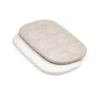 Sábana bajera Stokke Snoozi - Incluye 1 sábana beige diente de león y 1 sábana vainilla - Hechas para adaptarse al colchón Snoozi ovalado - Algodón suave - Lavable a máquina
