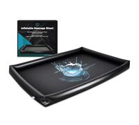 Sábana de Masaje Inflable, lámina Impermeable de PVC Duradera Negra con Lados inflables, 205cm x 156cm x 16cm, sábanas de Terapia de Masaje Nuru