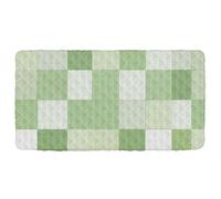 Sábana de viaje suave y cómoda con patrón a cuadros verde claro y blanco para cuna de bebé, cama de viaje para niños y bebés, 50 x 25 pulgadas (sábana, cama no incluida)