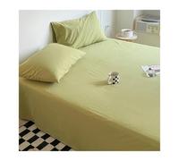 Sábana Encimera 100% Algodón Lavado 200x230cm 240x250cm 245x270cm para Cama de 120/135cm 150/180cm 180/200cm Ultra Suave(Lime Green,240x250cm)