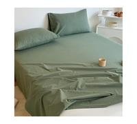 Sábana Encimera 100% Algodón Lavado 200x230cm 240x250cm 245x270cm para Cama de 120/135cm 150/180cm 180/200cm Ultra Suave(Green,245x270cm+48x74cm x2)