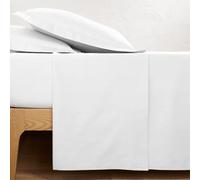 Sabana Encimera Barata de Microfibra Blanca Color Blanco Talla Cama 90/105 - Dhestia Home