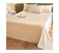 Sábana encimera coralina Invierno Cama 90/100/150/180/200cm Sábana Plana de Felpa de Forro Polar ultrasuave cómoda y cálida (Color : Apricot, Size : 160x230cm)