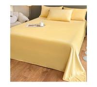 Sábana encimera coralina Invierno Cama 90/100/150/180/200cm Sábana Plana de Felpa de Forro Polar ultrasuave cómoda y cálida (Color : Yellow, Size : 200x230cm+48x74cm x2)