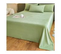 Sábana encimera coralina Invierno Cama 90/100/150/180/200cm Sábana Plana de Felpa de Forro Polar ultrasuave cómoda y cálida (Color : Green, Size : 245x250cm+48x74cm x2)