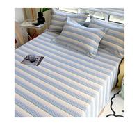 Sábana Encimera de 100% Algodón con Estampado Floral Sábana Superior Extra Suave y Transpirable para Cama de 90-100cm 120-135cm 150-180cm 200cm(Stripes,200x230cm)