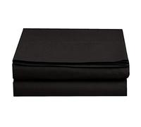 Sábana encimera de Lujo, Elegante, cómoda, sin Arrugas, 1500 Hilos, Calidad egipcia, 1 Pieza, California King, Color Negro
