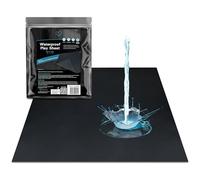 Sábana encimera Impermeable Negra (200 cm x 200 cm), cubrecolchón, Funda Protectora, Segura con Aceite, a Base de Agua y Productos de Masaje a Base de Silicona, hipoalergénico, silencioso, Lavable a
