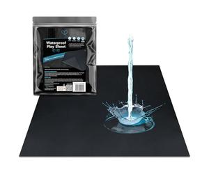 Sábana encimera Impermeable Negra (200 cm x 200 cm), cubrecolchón, Funda Protectora, Segura con Aceite, a Base de Agua y Productos de Masaje a Base de Silicona, hipoalergénico, silencioso, Lavable a