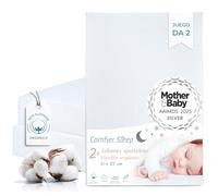 Sábana Minicuna 51x85 cm - 100% Orgánico Completamente Natural Juego de 2 Blanco Sabanas Cuna -Transpirables - Lençóis de Bebê Suaves