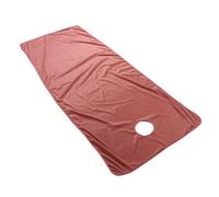 Sábana para Camilla de Salón de Belleza, Mesa de Masaje con Agujero, Camafeo Marrón, Felpa Corta y Gruesa Cálida, Funda para Camilla de Masajes, SPA