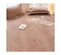 Sábana Plana de Coralina de Felpa de Peluche para Cama 120cm 150cm 180cm Sábana Encimera de Franela de Forro Polar Cómoda y Acogedora para Invierno (Color : Coffee, Size : 180x230cm-70x90 in)