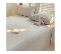 Sábana Plana de Franela Cama 90/100/120/135/150/180/200CM Sábana Encimera Franela Termica Cálido para Invierno(Light Gray,230x250cm+48x74cm x2)