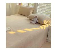 Sábana Plana de Franela Cama 90/100/120/135/150/180/200CM Sábana Encimera Franela Termica Cálido para Invierno(Curry,200x230cm)