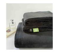 Sábana Plana de Franela para Cama 90/100/120/135/180/200 Sábana Encimera Térmica Tacto Suave de Invierno Cálida(Black,240x270cm)
