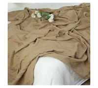 Sábana Plana de Lino Puro, Lavada a Piedra, Color Liso, Transpirable, for Personas con Calor, 1 Pieza(Camel,Sheet200x240cm 1PCS)