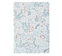 Sábana Plana Estampada en Percal de Algodón, bajo el océano, 270x300 cm, Essix, Azul Claro